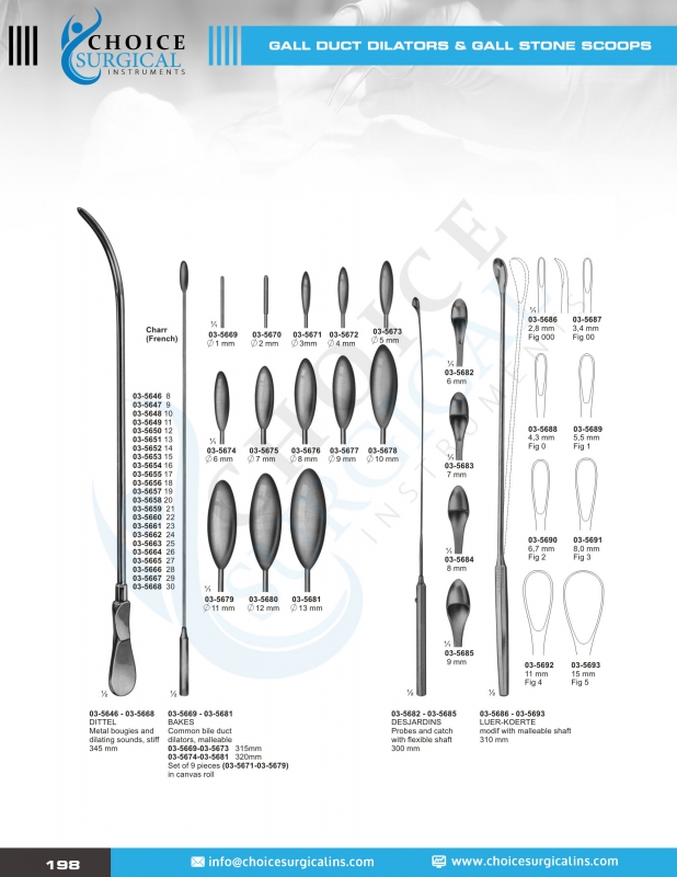 Gall Duct Forceps&Probes&Scissors&Kidney Forceps, Urinary Instruments, Trocars